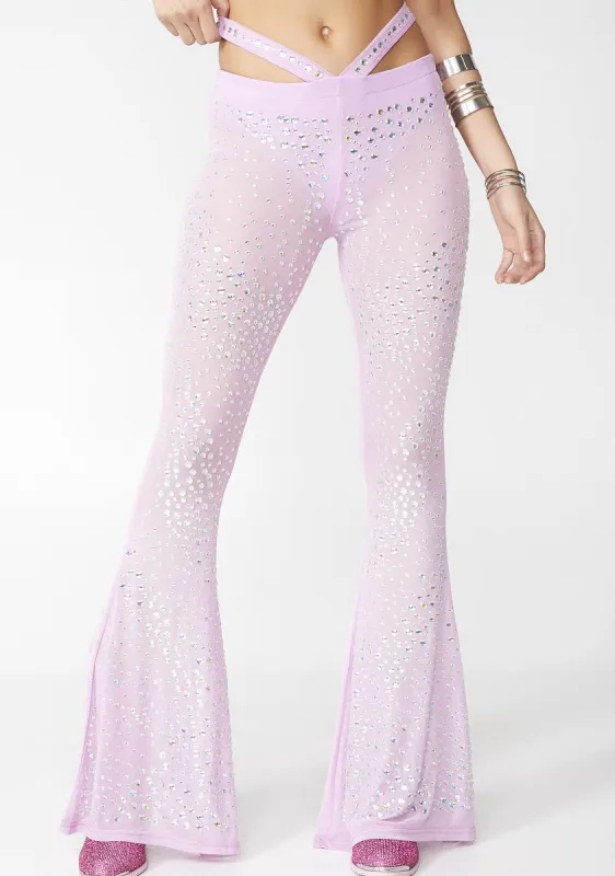 Stardust Showdown Strappy Flares sold by Dolls Kill