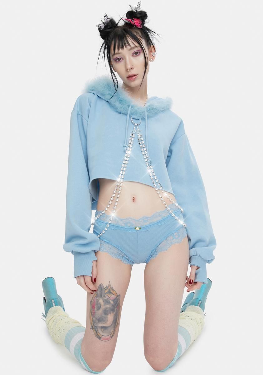 Sky Blinged N' Babied Rhinestone Hoodie sold by Dolls Kill product image thumbnail 3