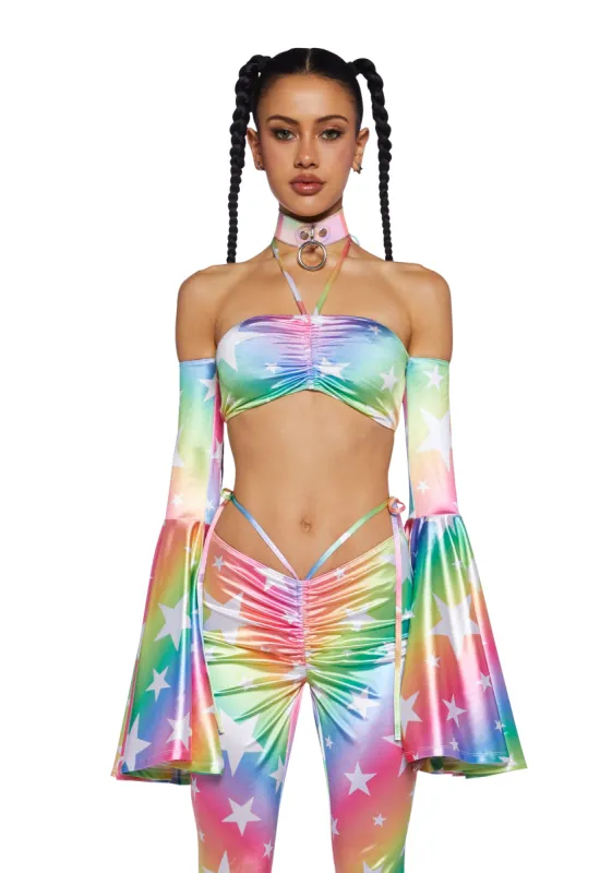 Celestial Stars Bell Sleeve Top sold by Dolls Kill