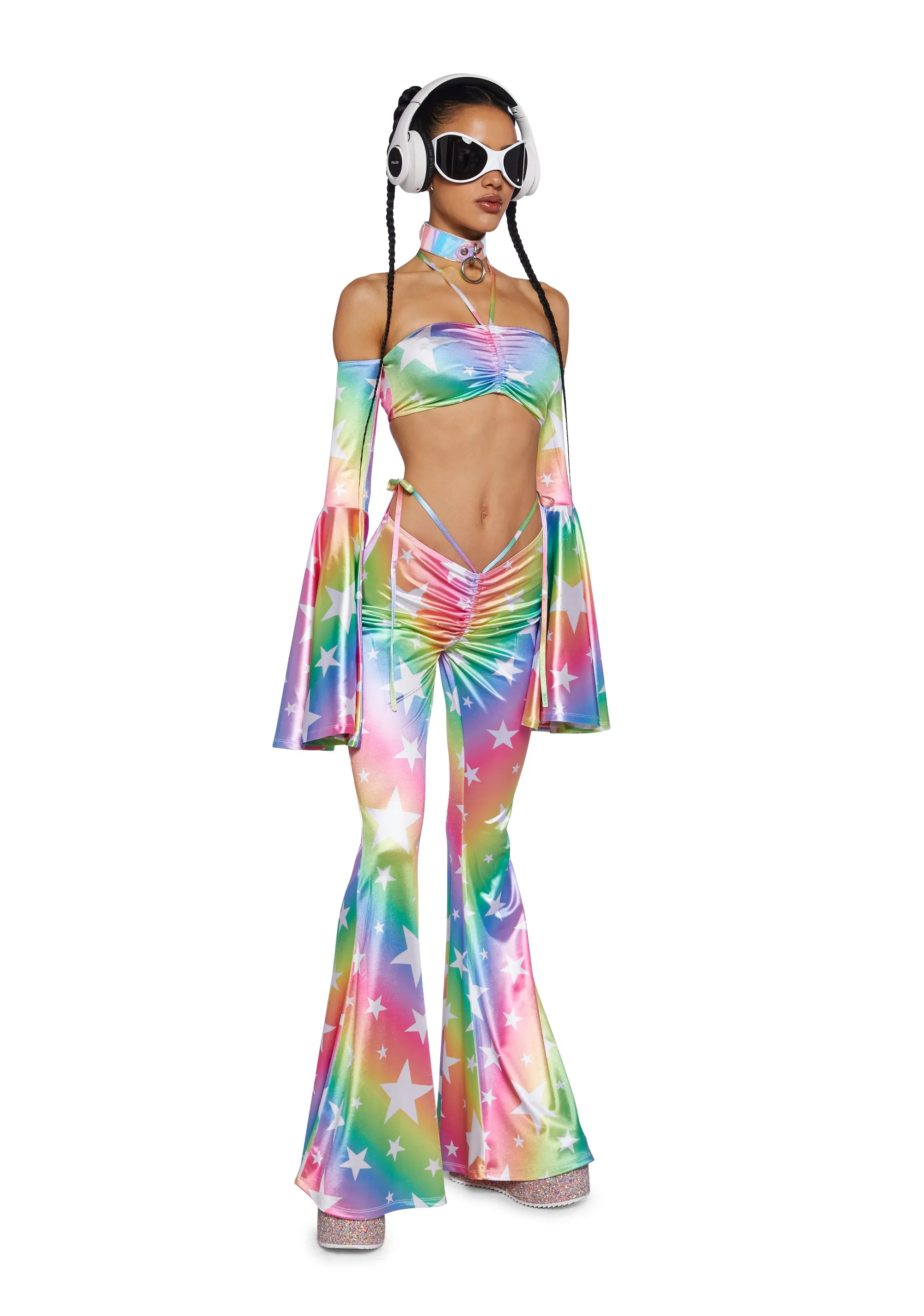 Celestial Stars Bell Sleeve Top sold by Dolls Kill product image thumbnail 2