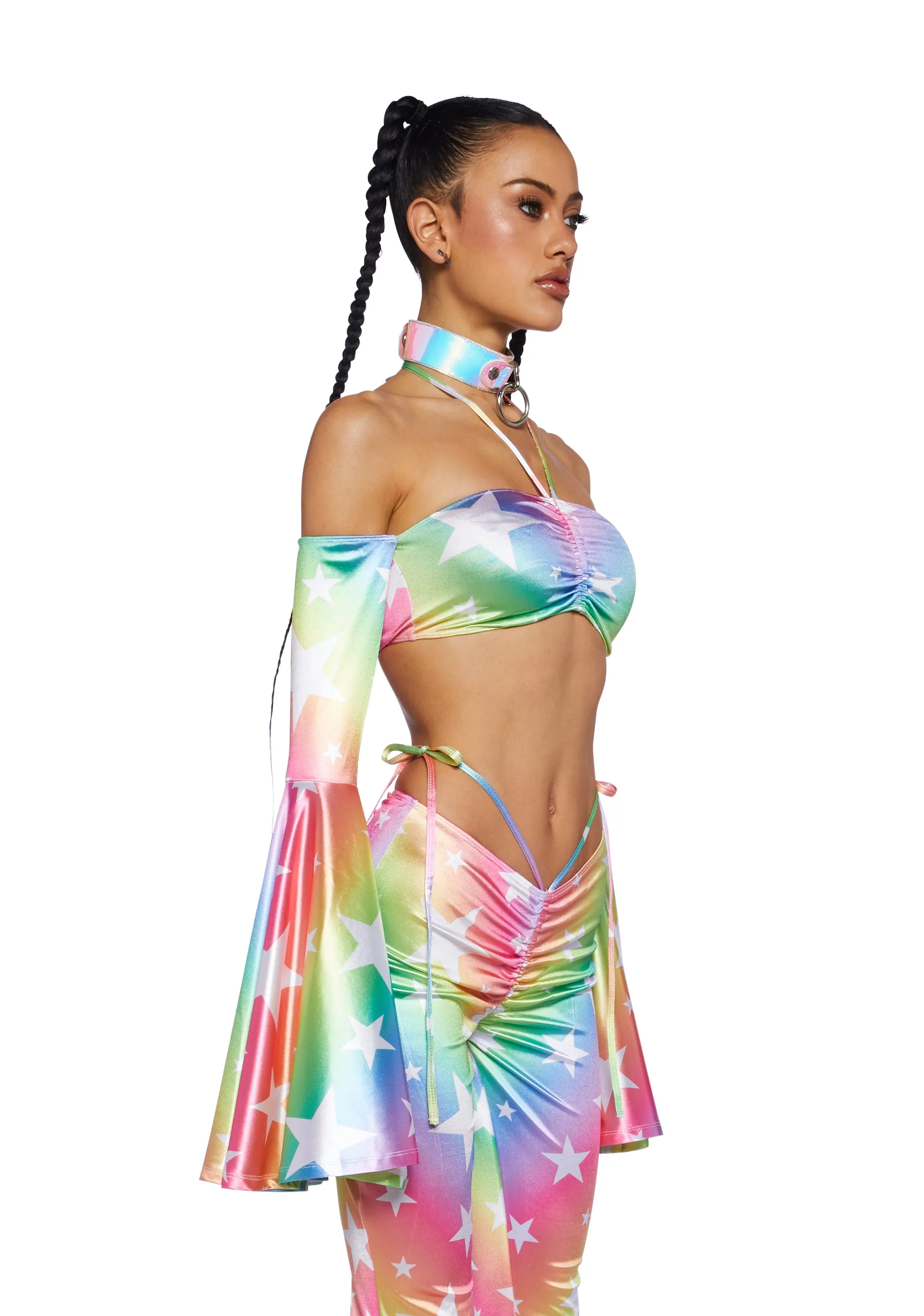 Celestial Stars Bell Sleeve Top sold by Dolls Kill product image thumbnail 3