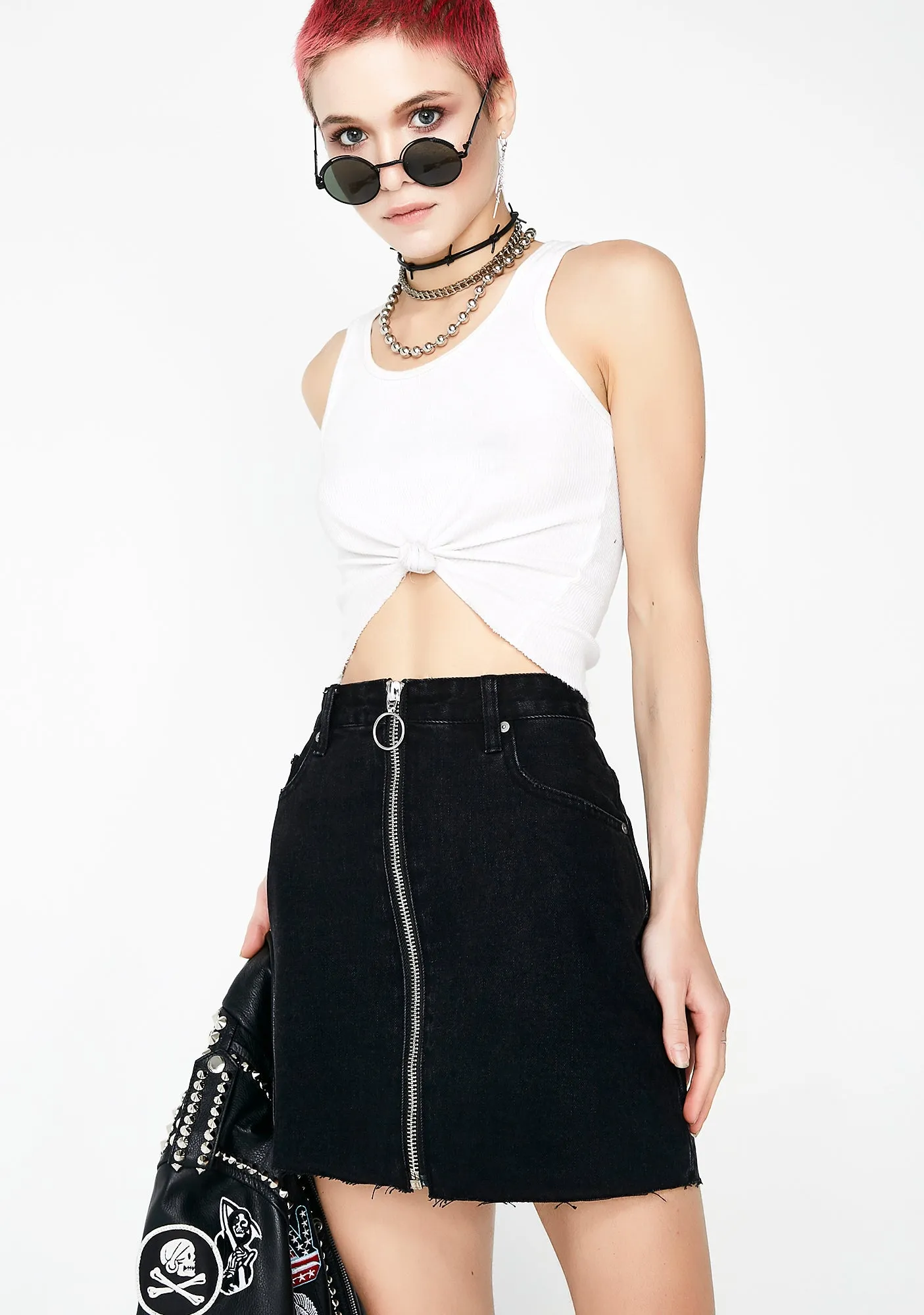 Chaser Zip Skirt sold by Dolls Kill product image thumbnail 3