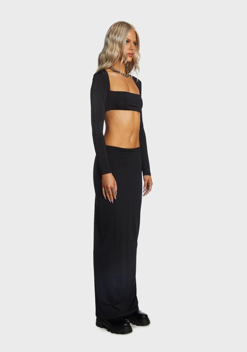 Square Neck Crop Top And Maxi Skirt Set sold by Dolls Kill product image thumbnail 3