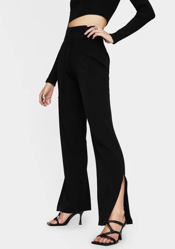 Black Coya Knit Pants sold by Dolls Kill