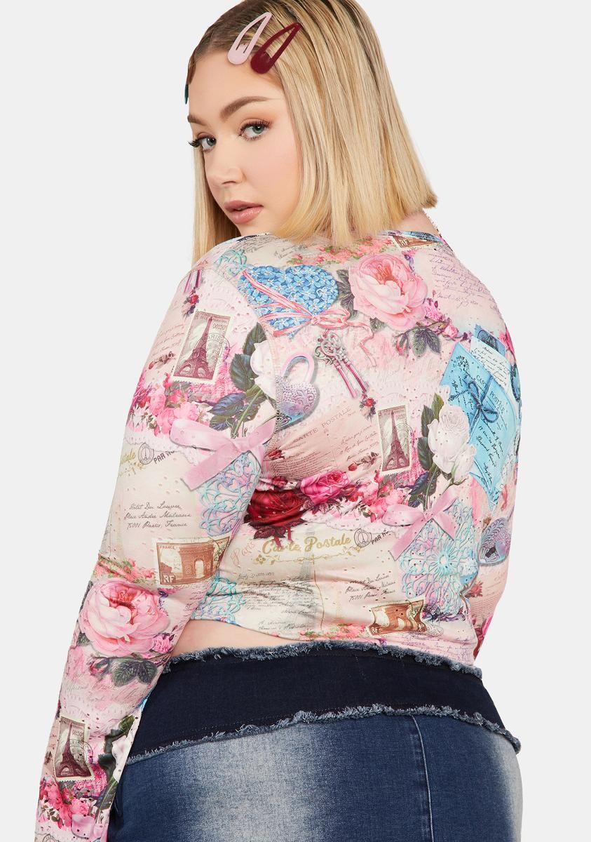 Plus Picture Perfect Summer Crop Top sold by Dolls Kill product image thumbnail 4