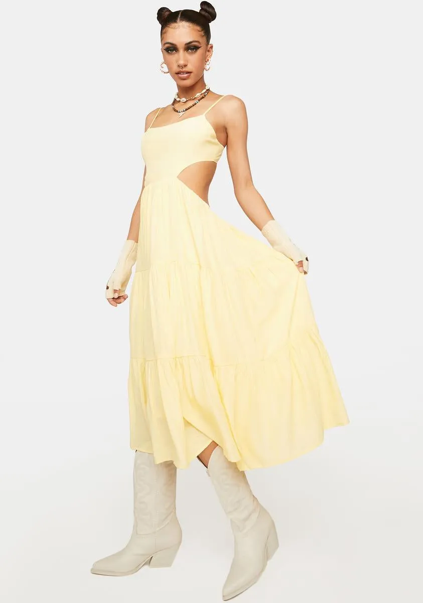 Chase The Wind Cut-Out Maxi Dress sold by Dolls Kill