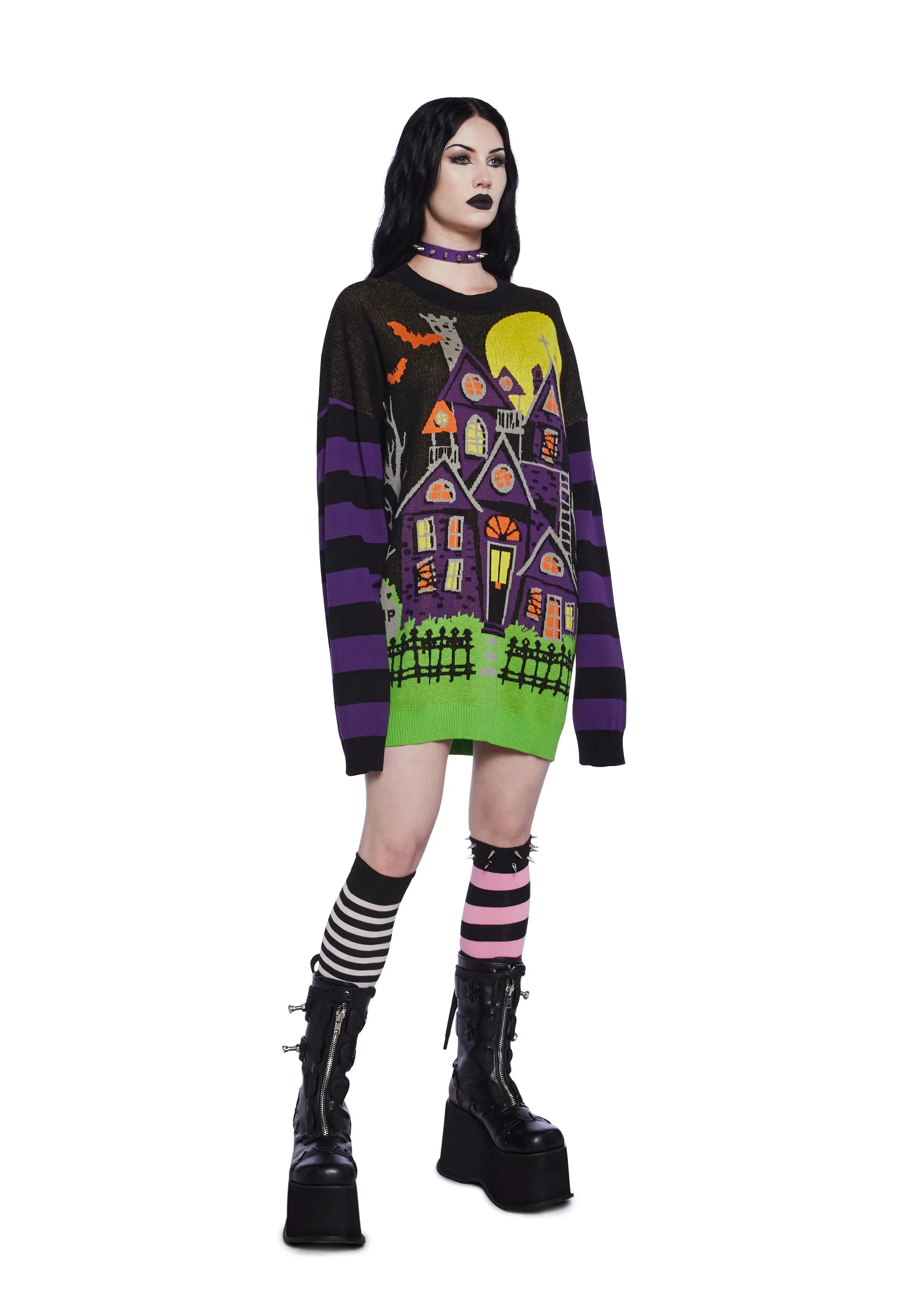 Eerie Estate Intarsia Sweater sold by Dolls Kill product image thumbnail 2