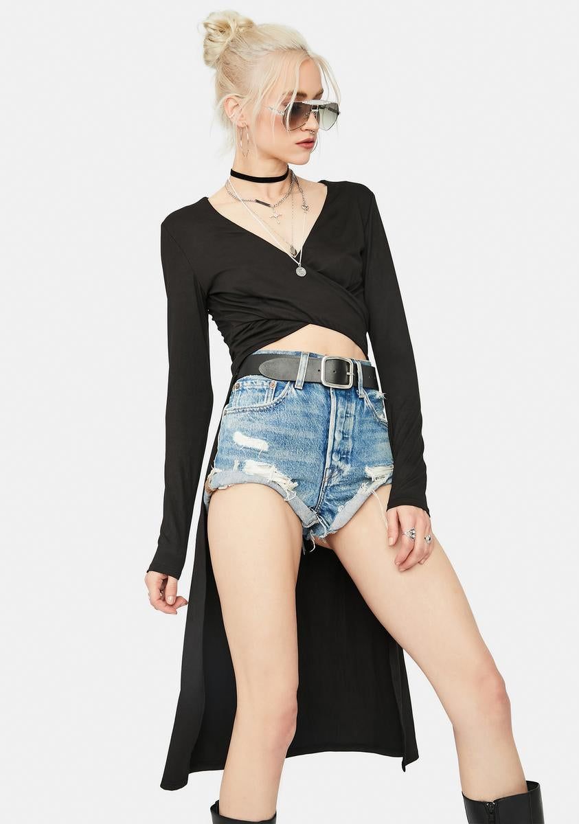 Picking Sides Wrap High Low Top sold by Dolls Kill product image thumbnail 2