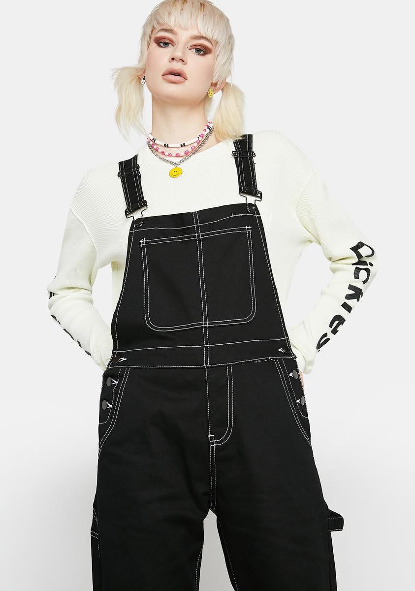Biding Time Denim Overalls sold by Dolls Kill