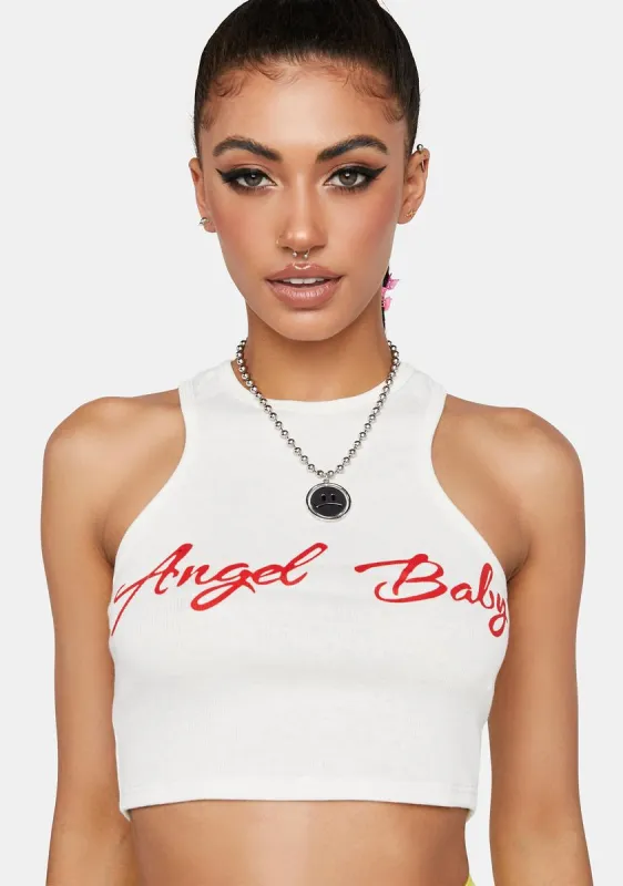 Straight Outta Heaven Crop Tank sold by Dolls Kill