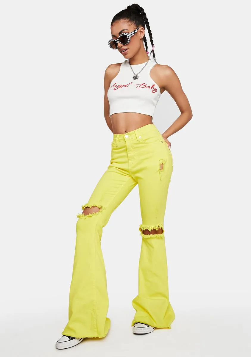 Straight Outta Heaven Crop Tank sold by Dolls Kill product image thumbnail 3