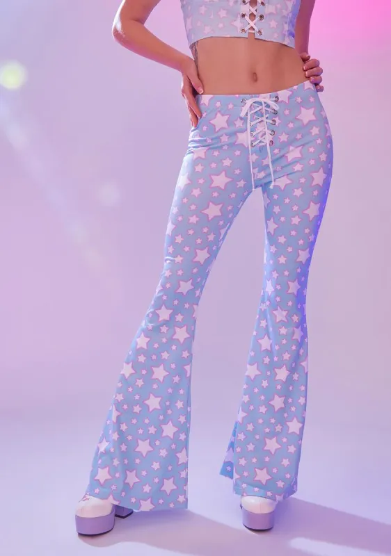 Dancing In Starlight Flare Pants sold by Dolls Kill