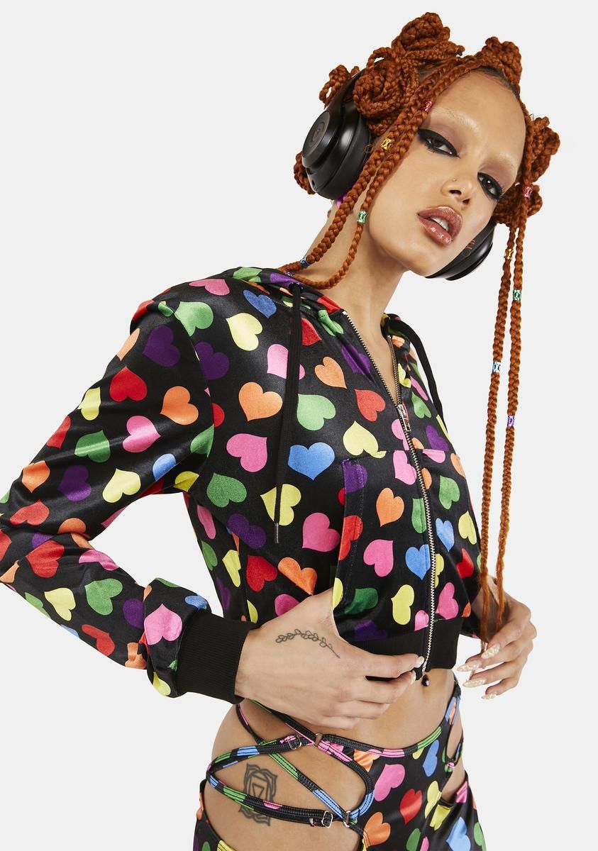 Circle Of Love Velour Hoodie sold by Dolls Kill product image thumbnail 5