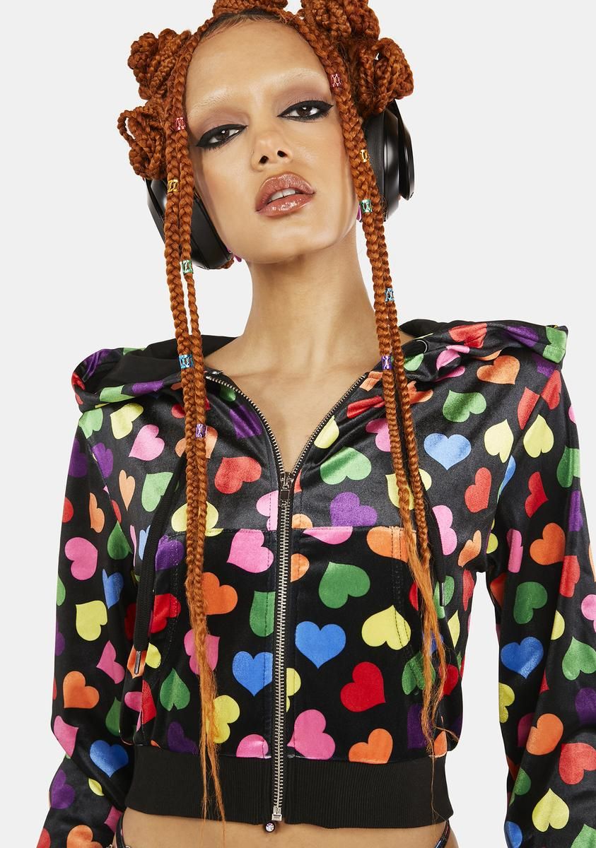 Circle Of Love Velour Hoodie sold by Dolls Kill product image thumbnail 2