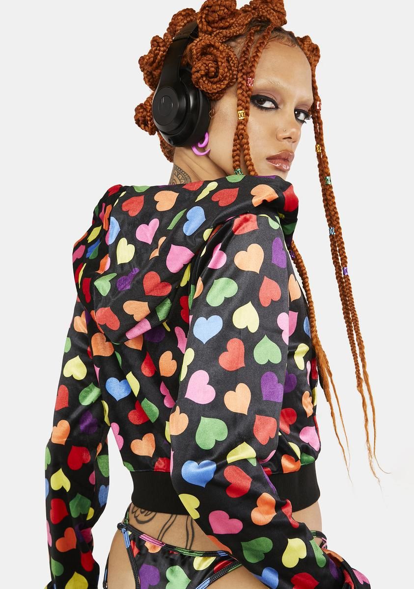 Circle Of Love Velour Hoodie sold by Dolls Kill product image thumbnail 4