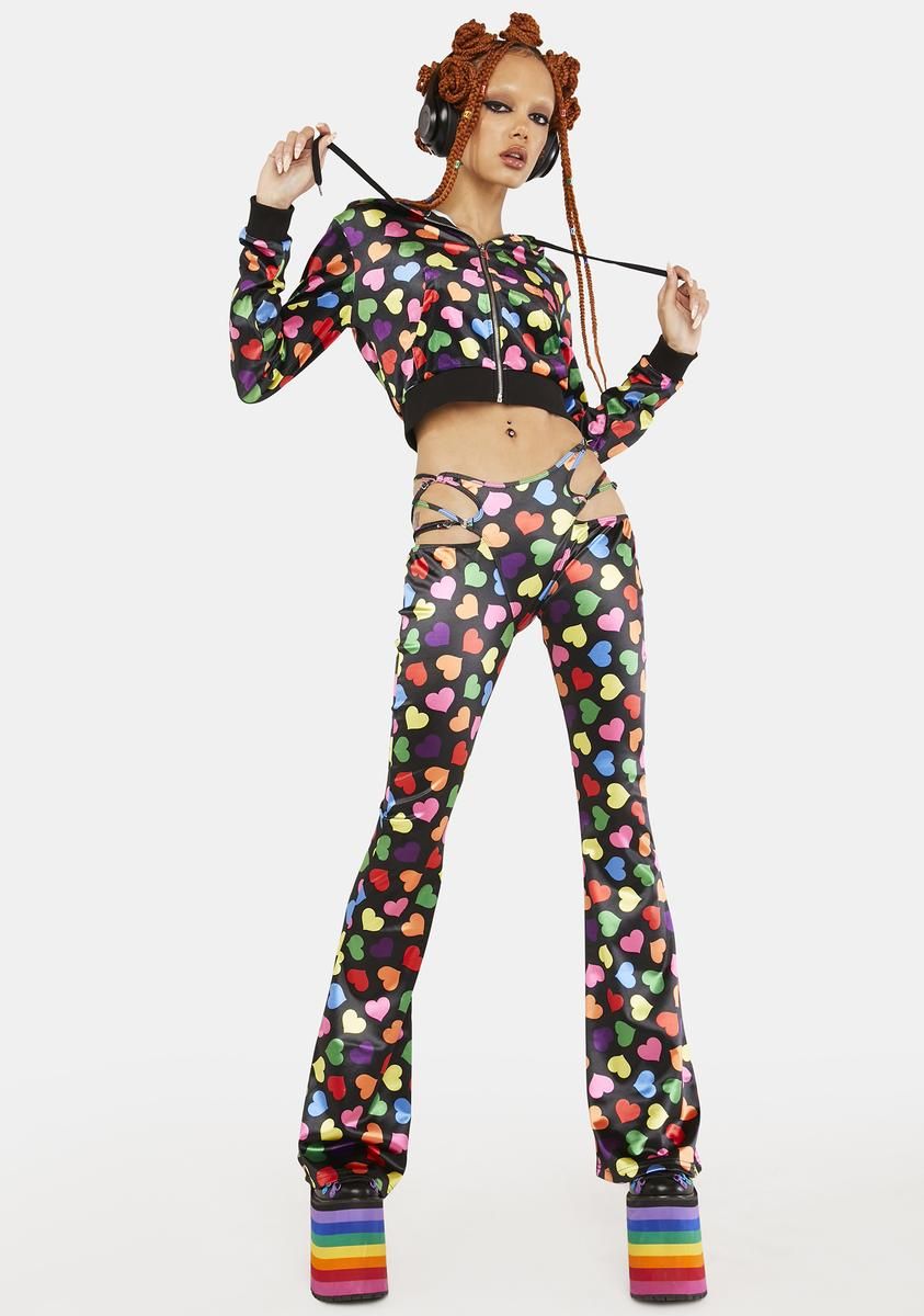 Circle Of Love Velour Hoodie sold by Dolls Kill product image thumbnail 3