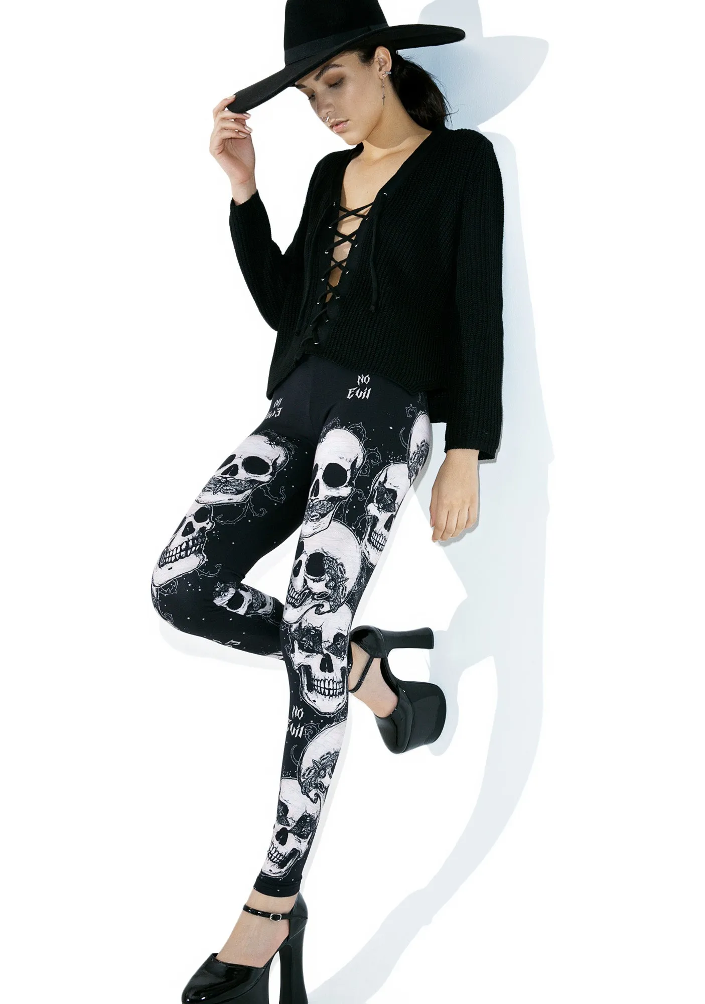 Bone Goddess Printed Leggings sold by Dolls Kill product image thumbnail 2