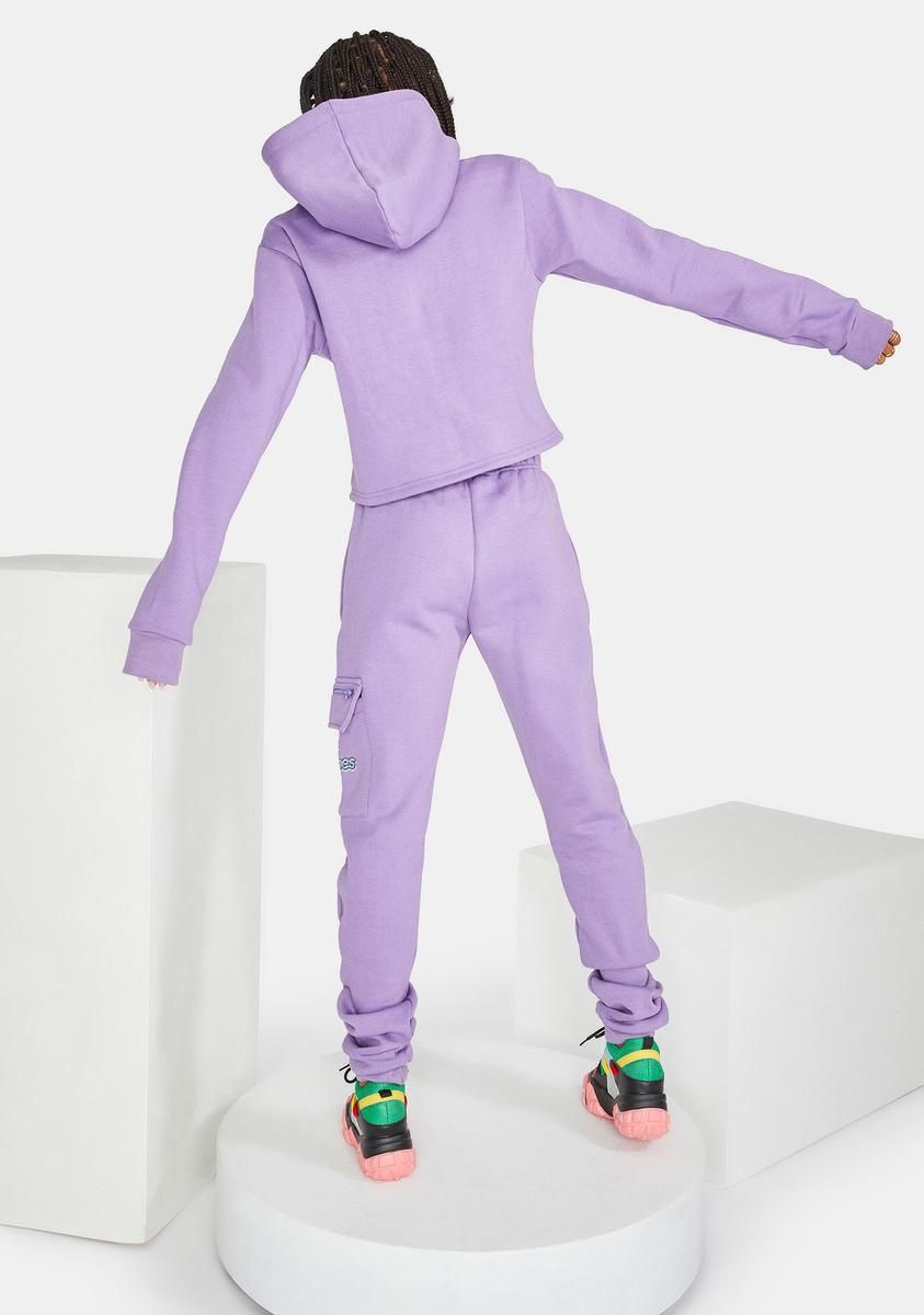 Purple Fuck Clothes Jogger Set sold by Dolls Kill product image thumbnail 4