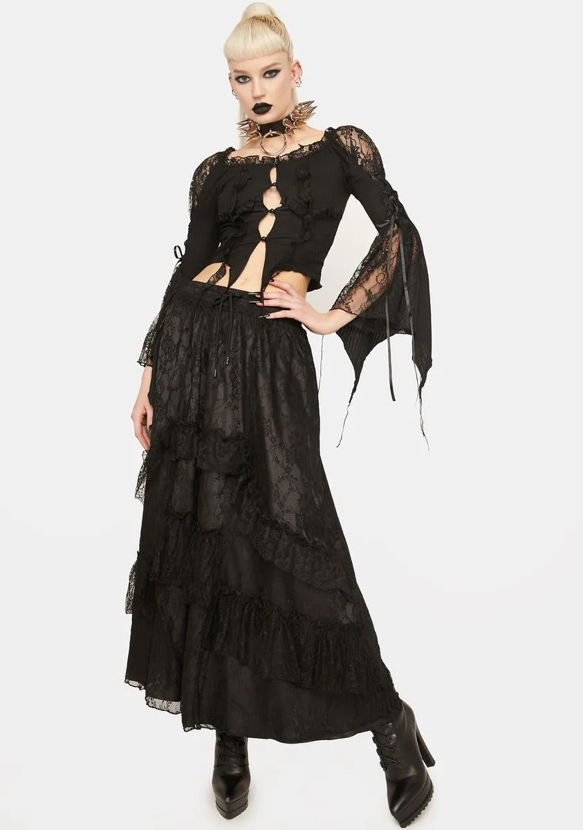 Bell Sleeve Frill Top sold by Dolls Kill product image thumbnail 3