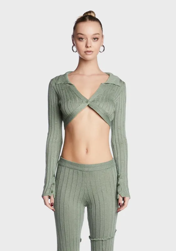 Harley Knitted Crop Top sold by Dolls Kill