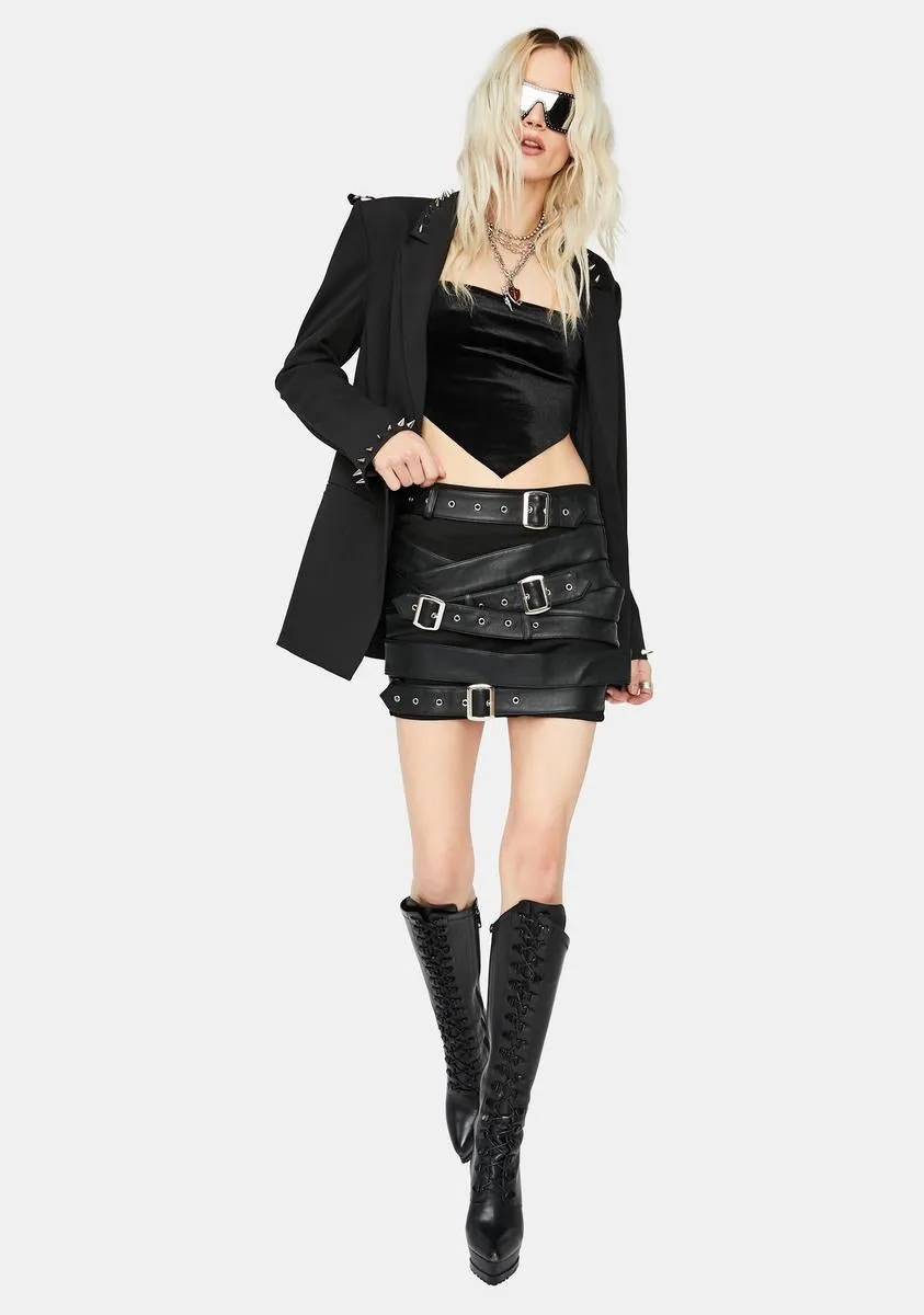 Night Bad Girls Love U Velvet Crop Top sold by Dolls Kill product image thumbnail 3