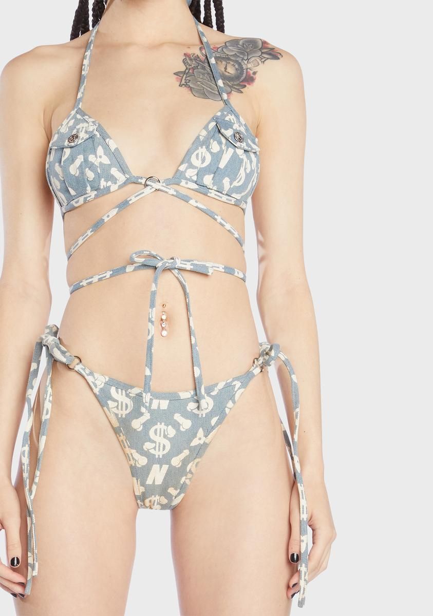 Monogram Denim Bra Top sold by Dolls Kill product image thumbnail 2