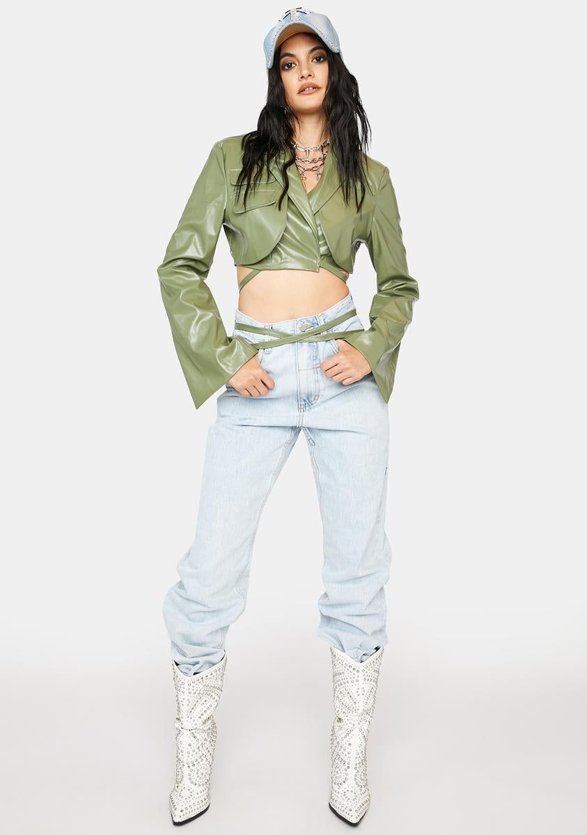 Dank Good Ish Vegan Leather Blazer sold by Dolls Kill product image thumbnail 3