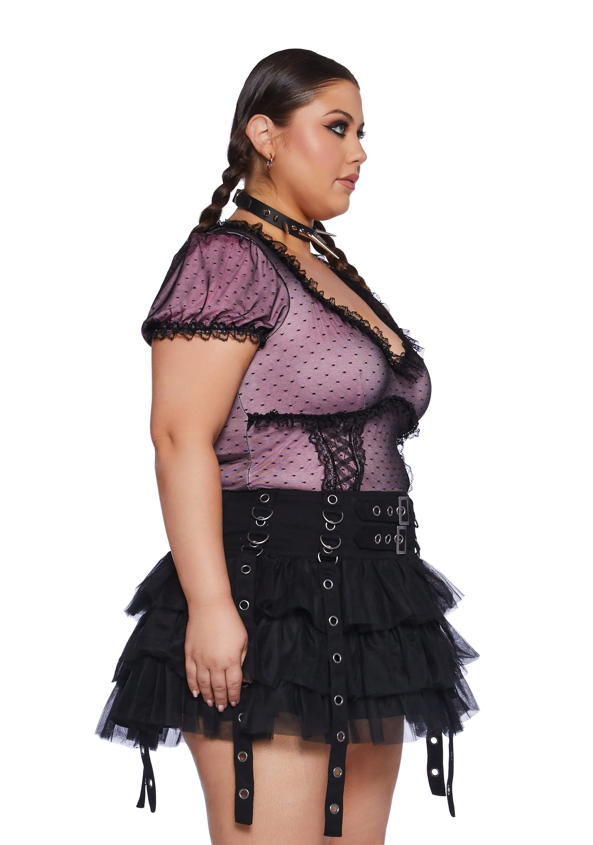 Plus Midnight Romance Short Sleeve Top sold by Dolls Kill product image thumbnail 2