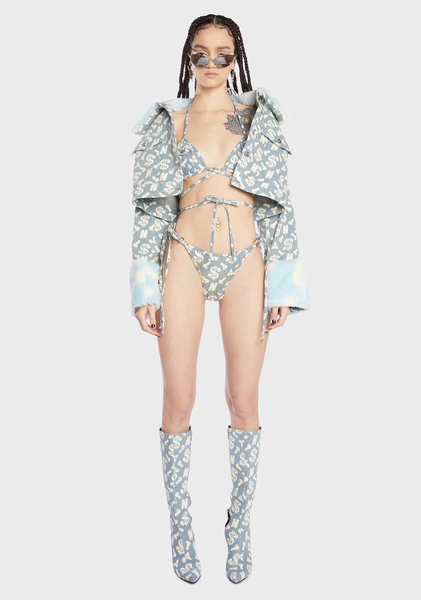 Monogram Denim Bra Top sold by Dolls Kill product image thumbnail 3