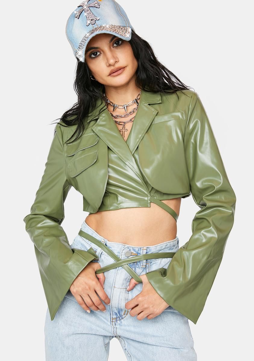 Dank Good Ish Vegan Leather Blazer sold by Dolls Kill