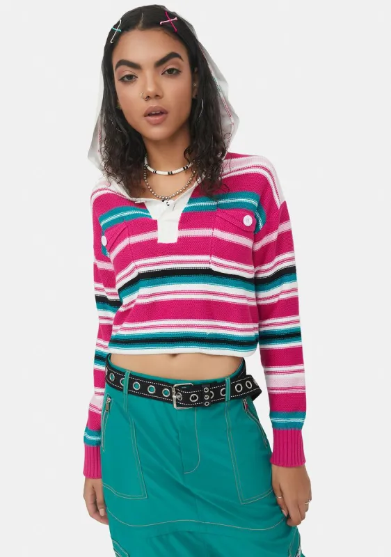 Verified Vibes Striped Sweater sold by Dolls Kill