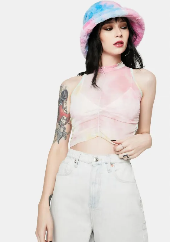 Kandy Crushin Mesh Crop Top sold by Dolls Kill
