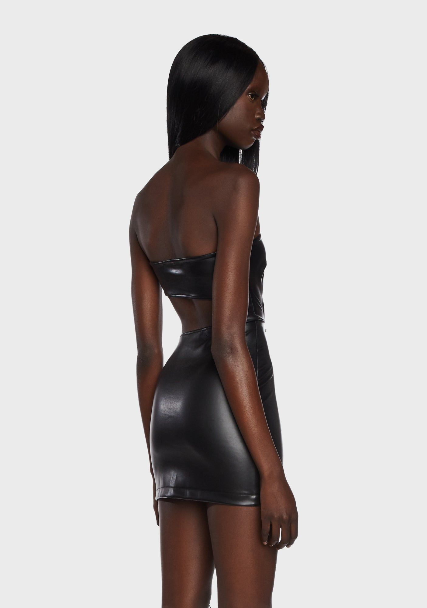 Faux Leather Side Lace Up Dress sold by Dolls Kill product image thumbnail 4