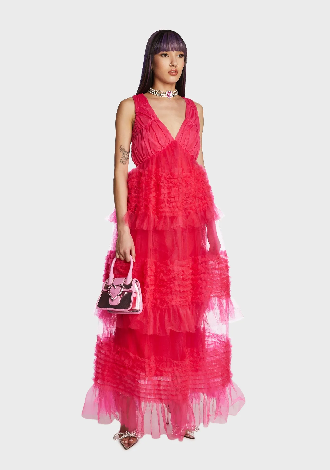 Honor Ruffle Mesh Dress sold by Dolls Kill product image thumbnail 3