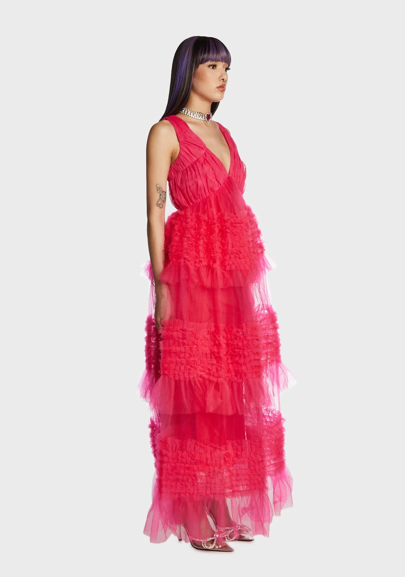 Honor Ruffle Mesh Dress sold by Dolls Kill product image thumbnail 4