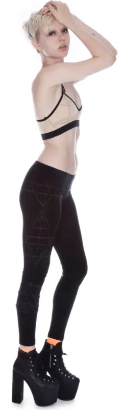 Witch House Screenprint Leggings sold by Dolls Kill