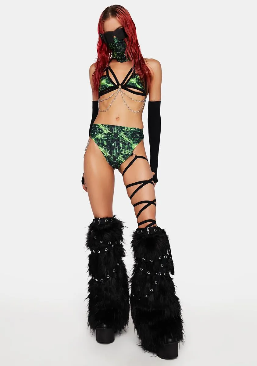 Cyber Grid Cage Bra Top sold by Dolls Kill product image thumbnail 3