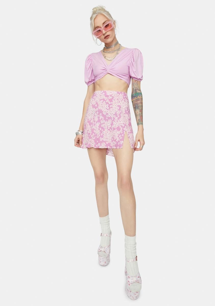 Petal Drawing A Blank Puff Sleeve Crop Top sold by Dolls Kill product image thumbnail 3