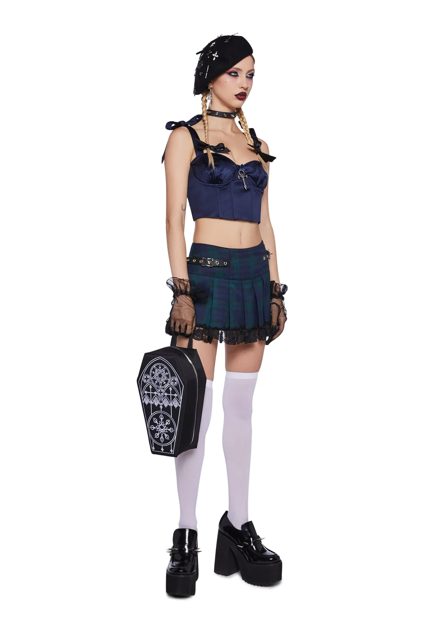 Moonlit Serenade Satin Corset sold by Dolls Kill product image thumbnail 2
