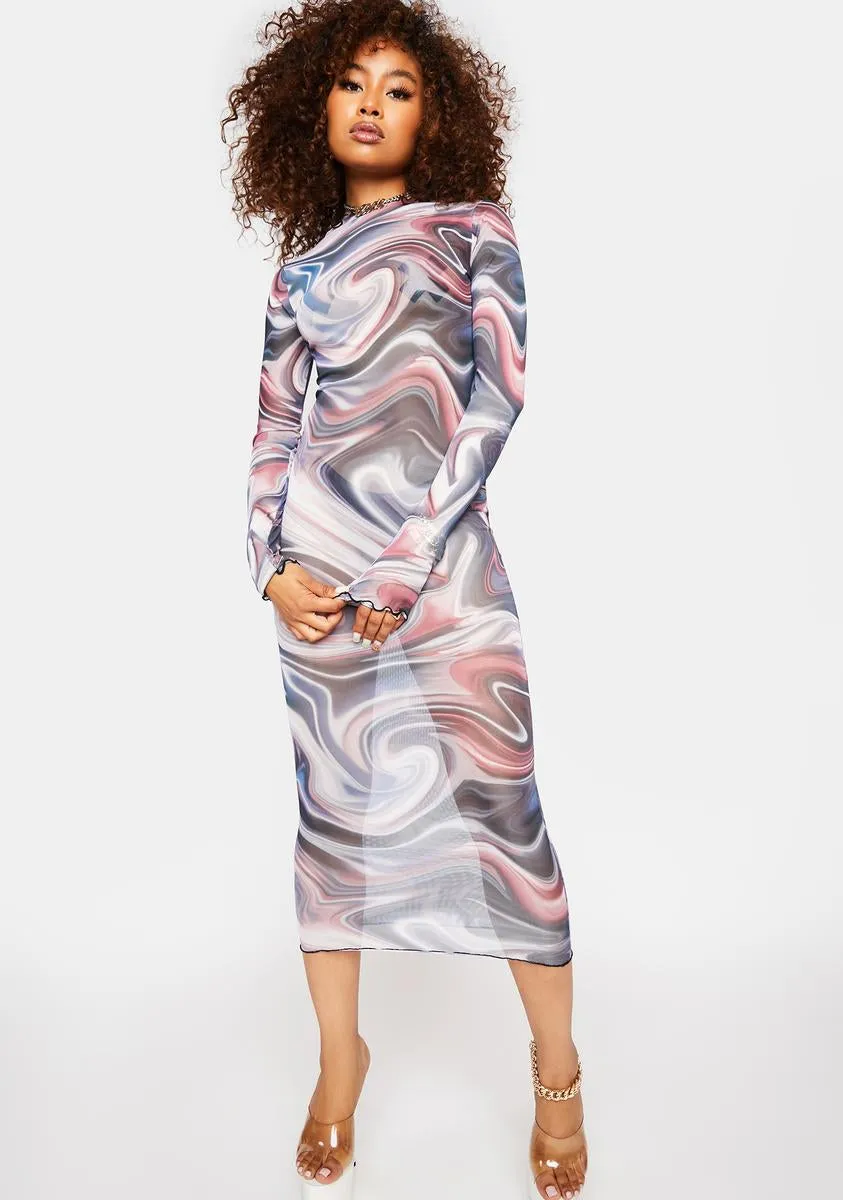 Good Times Come Midi Dress sold by Dolls Kill