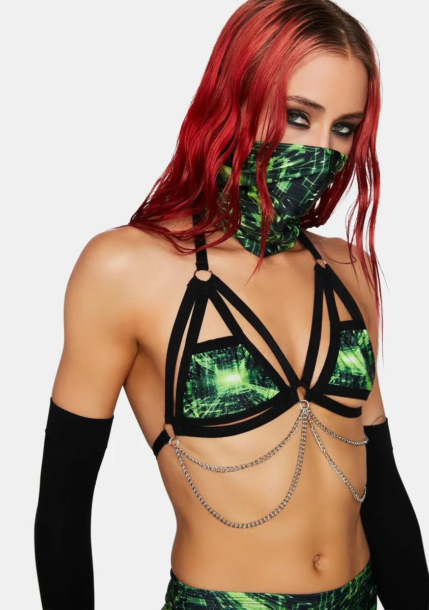 Cyber Grid Cage Bra Top sold by Dolls Kill product image thumbnail 2