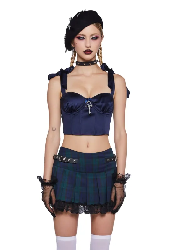 Moonlit Serenade Satin Corset sold by Dolls Kill