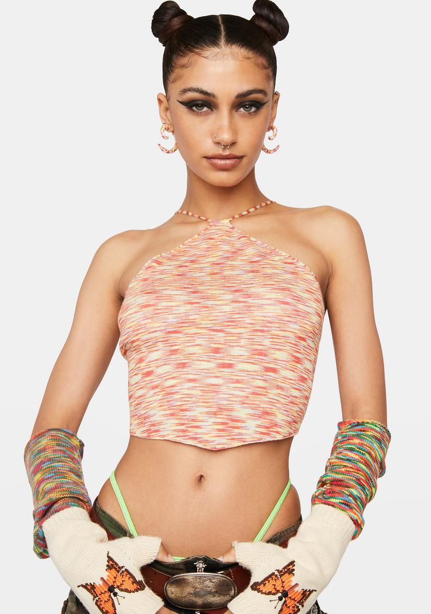 Sit And Chat Halter Top sold by Dolls Kill