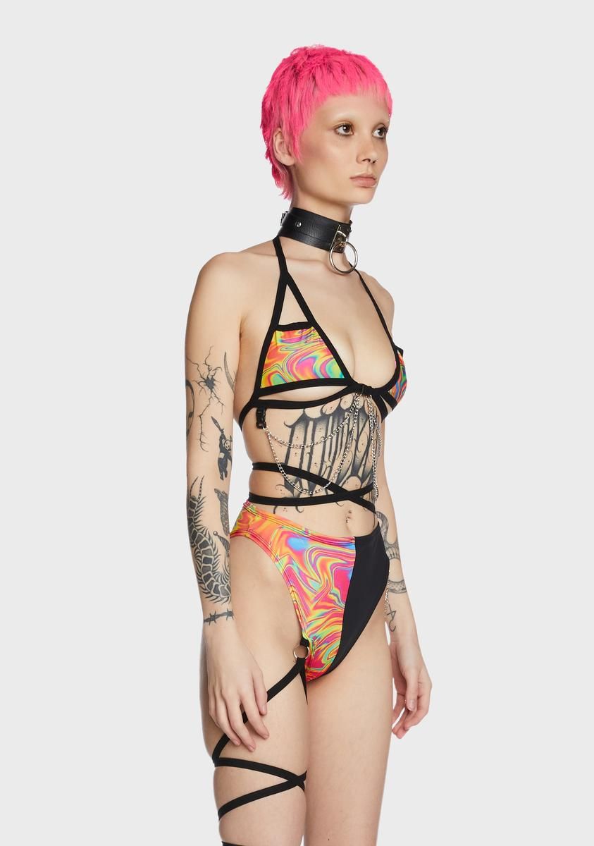 All The Glow Cage Chain Top sold by Dolls Kill product image thumbnail 3