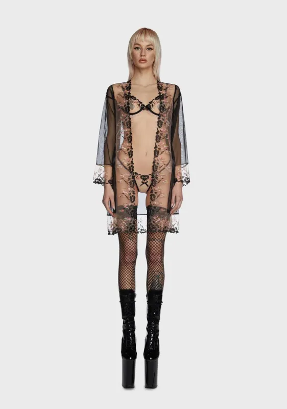 Romance Sheer Robe sold by Dolls Kill