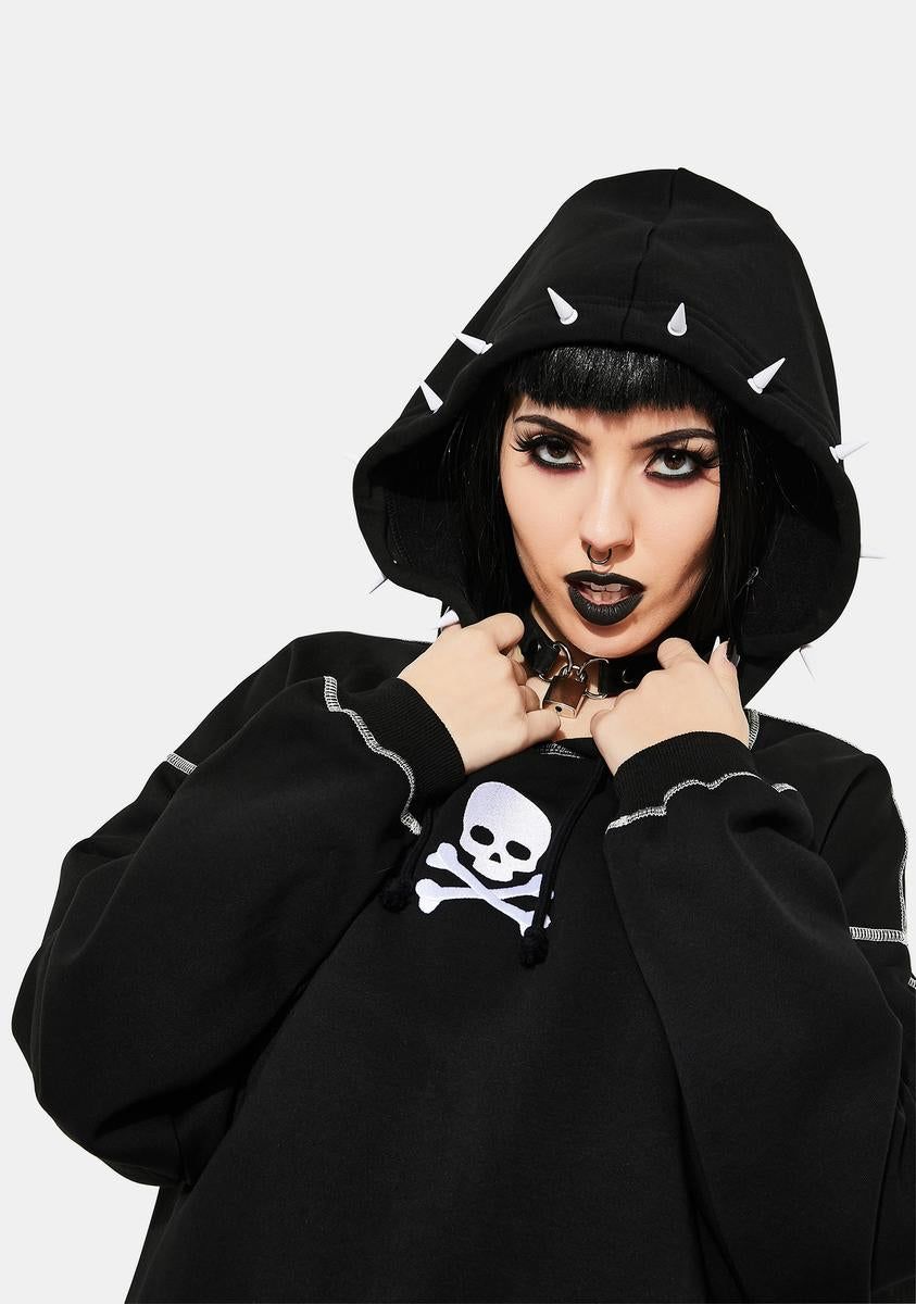 Forsaken Soul Spiked Hoodie sold by Dolls Kill