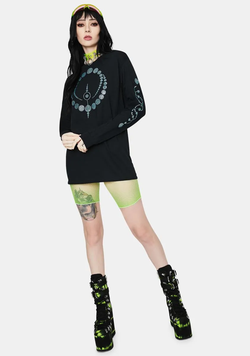 Orbital Rhinestone Long Sleeve sold by Dolls Kill product image thumbnail 3