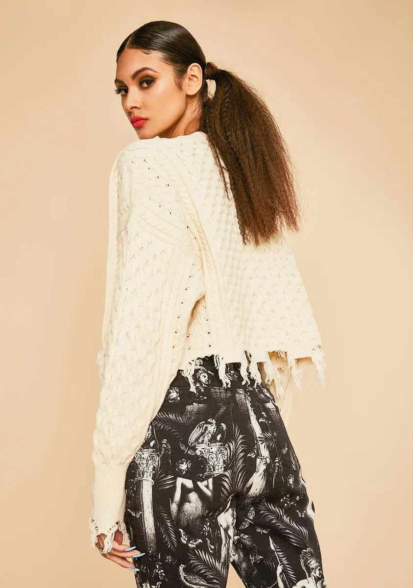 Dysphoric Daze Cropped Cardigan sold by Dolls Kill product image thumbnail 4