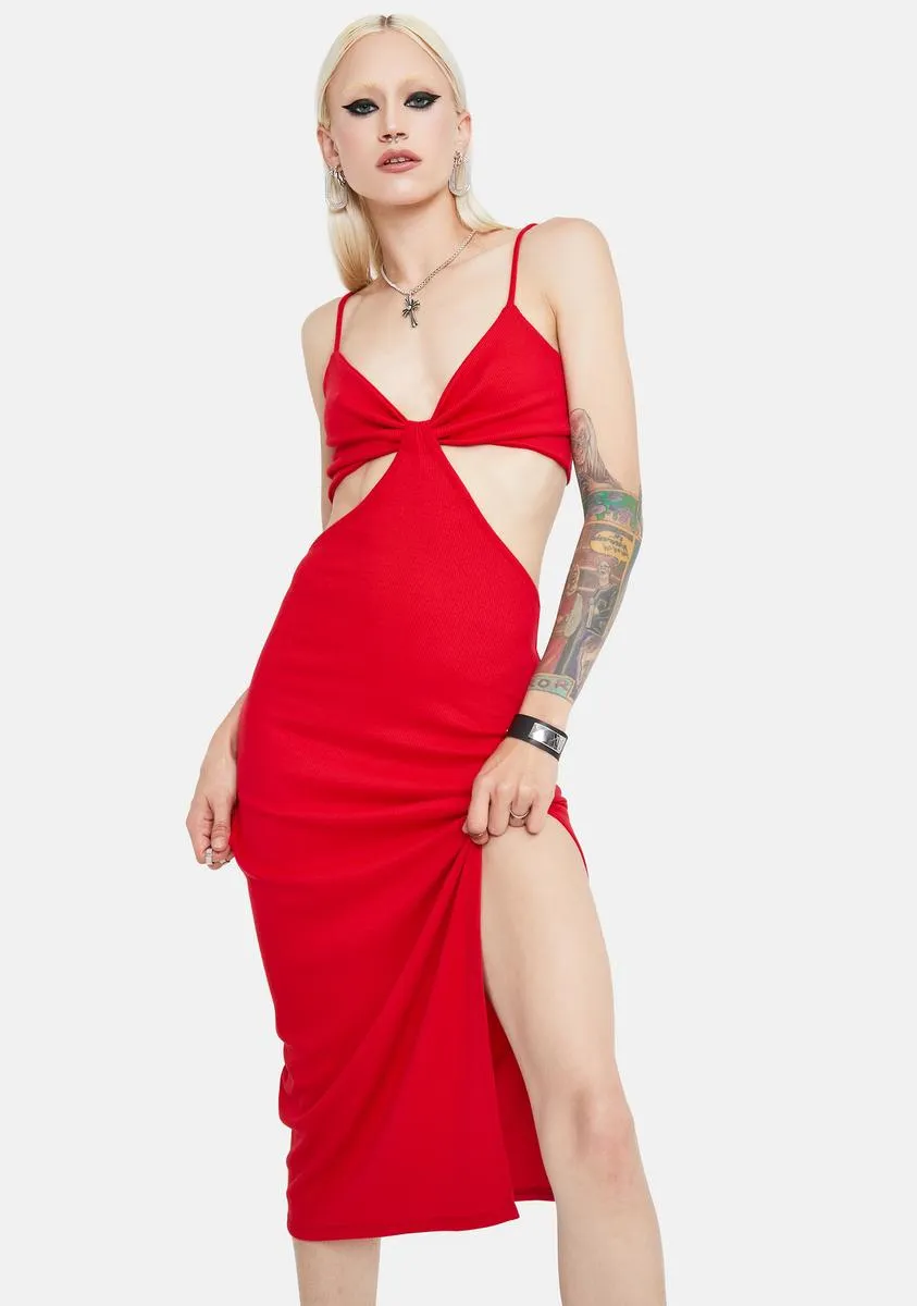 Crimson Always Original Cut Out Midi Dress sold by Dolls Kill