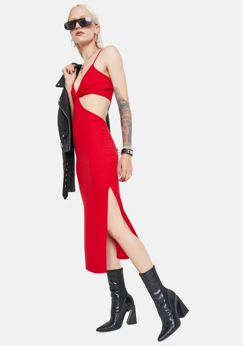 Crimson Always Original Cut Out Midi Dress sold by Dolls Kill product image thumbnail 3